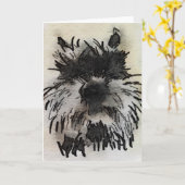 Carte de Schnauzer (Fleur jaune)