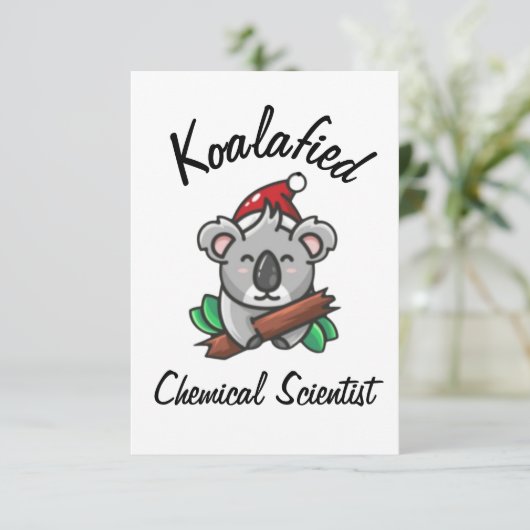 Carte de scientifique chimiste koalafied (Debout devant)