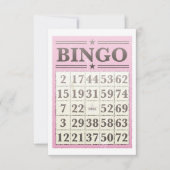 Carte de score de Bingo rose (Devant)