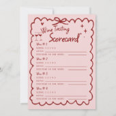 Carte de Score de Dégustation de Vin Soirée des Fi (Dos)