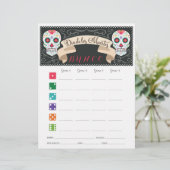 Carte de score de Dia De Los Muertos Bunco (Debout devant)
