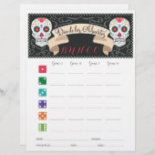 Carte de score de Dia De Los Muertos Bunco (Devant / Derrière)