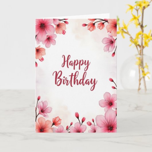 Carte de script à fleurs rayées (Fleur jaune)