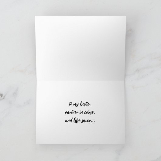 Carte de script blanc moderne rose heureux anniver (Intérieur)