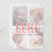 Carte de script de fille d'annonce de naissance ro (Devant)