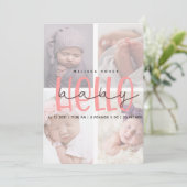 Carte de script de fille d'annonce de naissance ro (Debout devant)