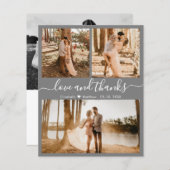 Carte de script de Mariage de Collage de Photo Bud (Devant / Derrière)