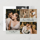 Carte de script de Mariage de Collage de Photo Bud (Devant / Derrière)