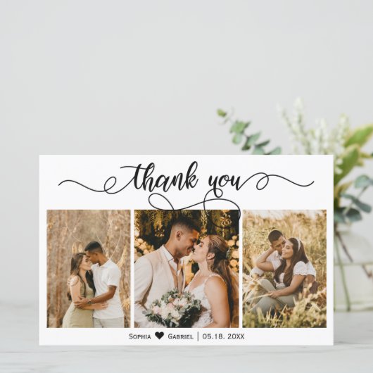 Carte de script de Mariage de Collage de Photo Bud (Debout devant)