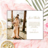 Carte de script de Mariage de Collage de Photo Bud