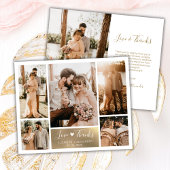Carte de script de Mariage de Collage de Photo Bud