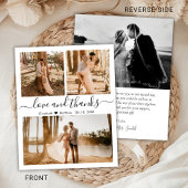 Carte de script de Mariage de Collage de Photo Bud