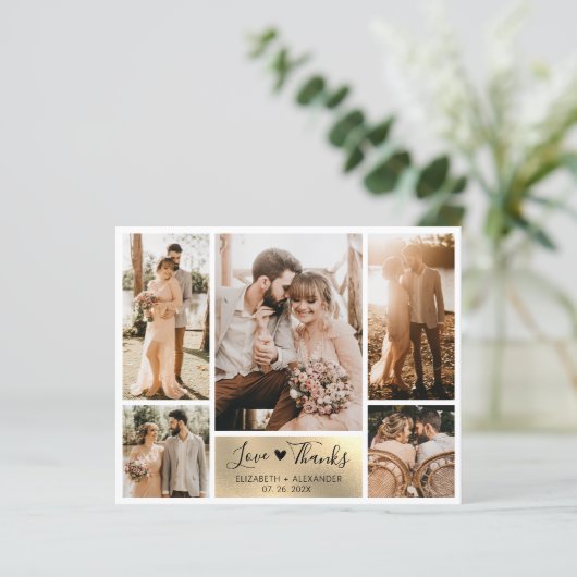 Carte de script de Mariage de Collage de Photo Bud (Debout devant)