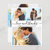 Carte de script de Mariage de Collage de Photo Bud (Devant / Derrière)