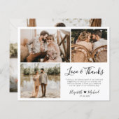 Carte de script de Mariage de Collage de Photo Bud (Devant / Derrière)