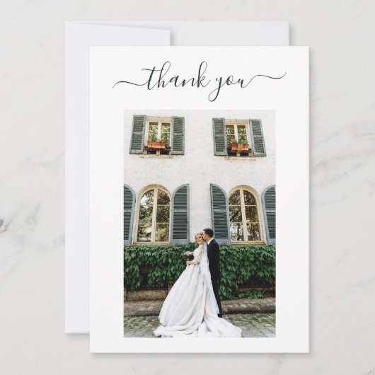 Carte de script de Merci 4 Mariage photo personnal (Devant)