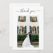 Carte de script de Merci 4 Mariage photo personnal (Devant / Derrière)