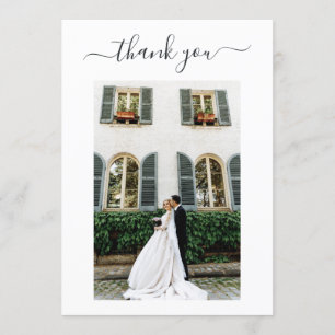 Carte de script de Merci 4 Mariage photo personnal