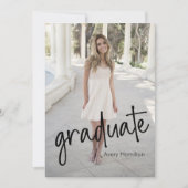 Carte de script de promotion de diplômé 5 photos (Devant)