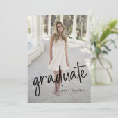 Carte de script de promotion de diplômé 5 photos (Debout devant)