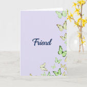 Carte de script Indigo ami (Fleur jaune)