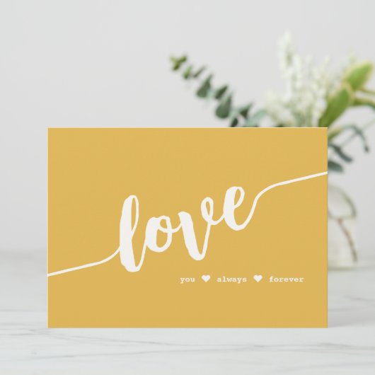 Carte de script "Love You Always Forever" (Debout devant)