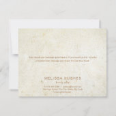 Carte de script or Merci d'affaires simple (Dos)