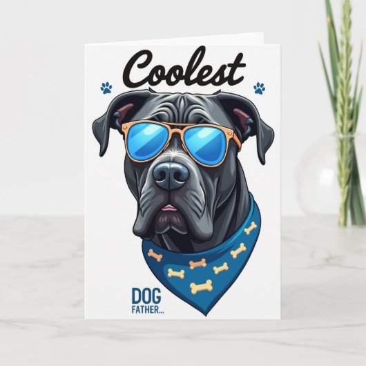 Carte de Script Papa le Plus Cool Canin (Devant)