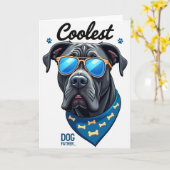 Carte de Script Papa le Plus Cool Canin (Fleur jaune)