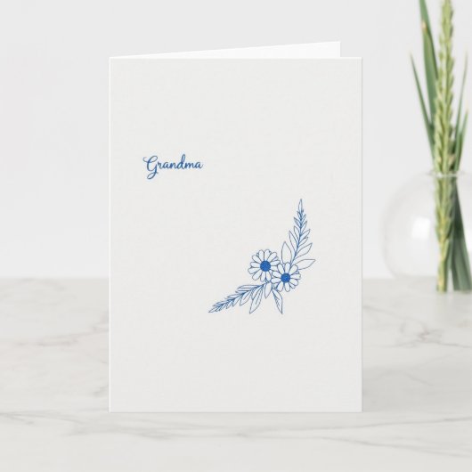 Carte de script pour grand-mères adorables (Devant)