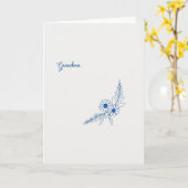 Carte de script pour grand-mères adorables (Fleur jaune)