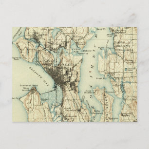 Carte de Seattle vintage