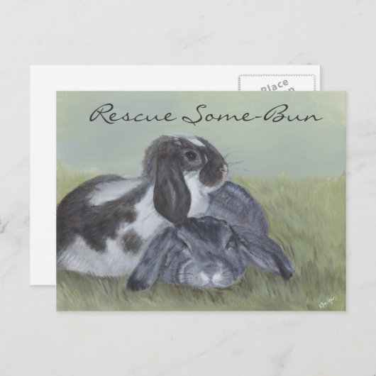 Carte de Secourt de lapin (Devant / Derrière)