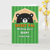Carte de Secret Pal de Lucky Beary (Fleur jaune)