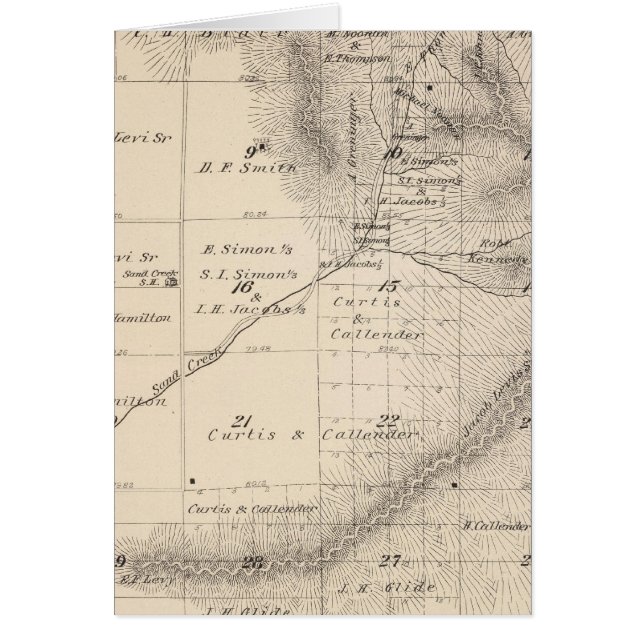Carte de section du comté de T15S R25E Tulare (Devant)