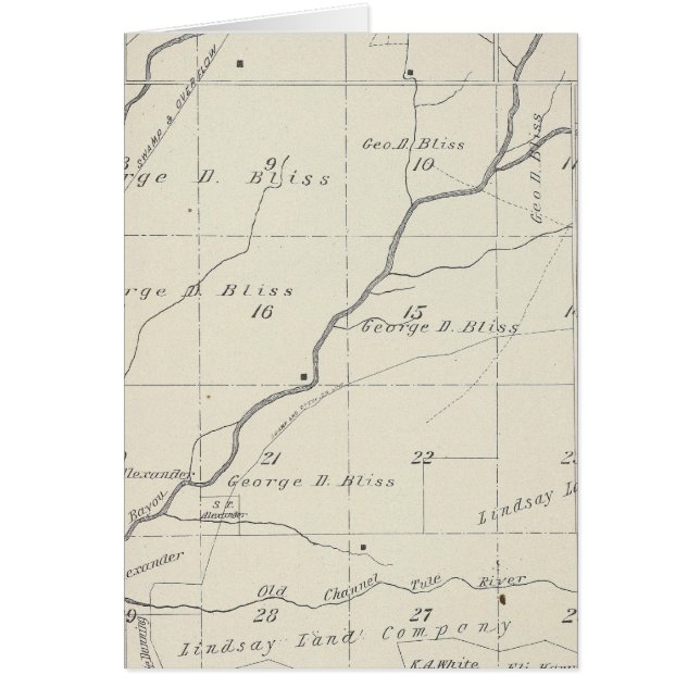 Carte de section du comté de T20S R25E Tulare (Devant)