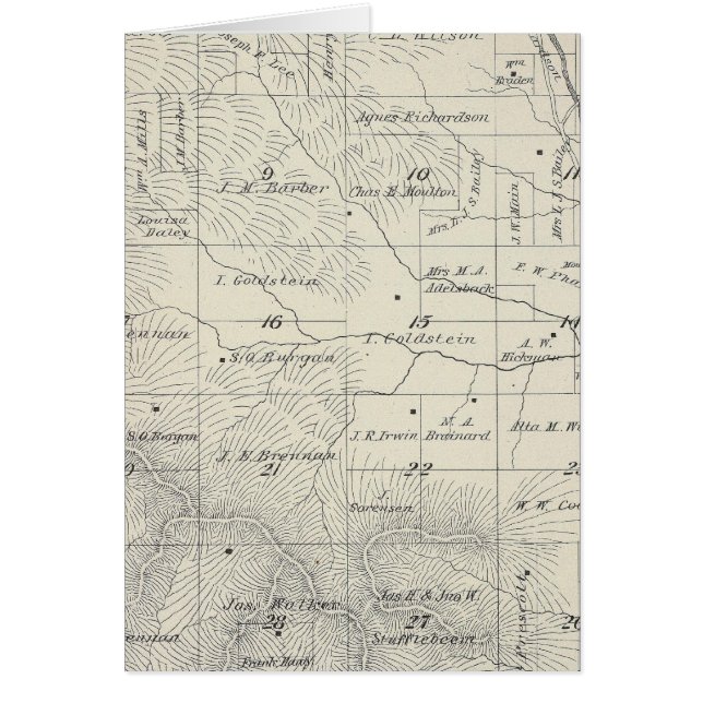Carte de section du comté de T20S R29E Tulare (Devant)