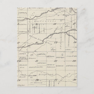 Carte de section du comté de T21S R25E Tulare
