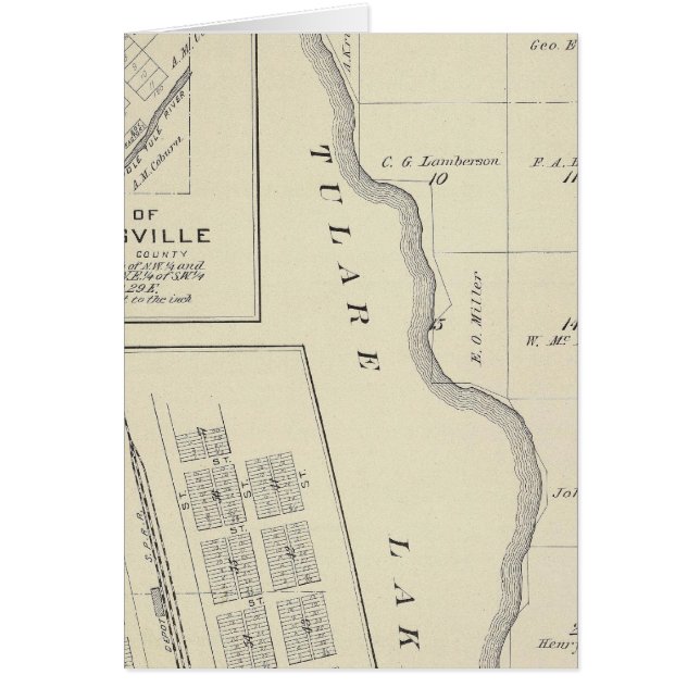 Carte de section du comté de T22S R22E Tulare (Devant)