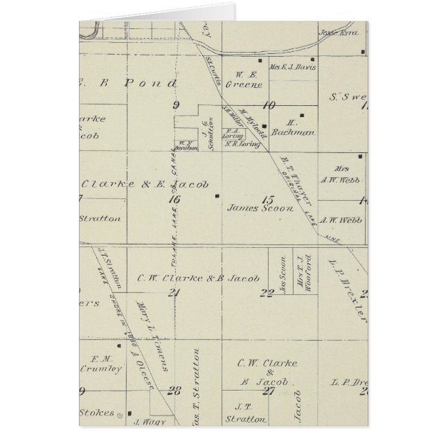 Carte de section du comté de T22S R23E Tulare (Devant)