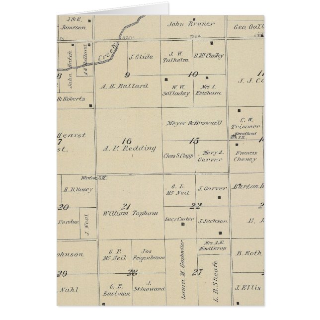 Carte de section du comté de T23S R26E Tulare (Devant)