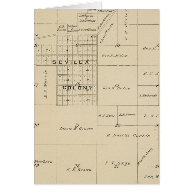 Carte de section du comté de T24S R23E Tulare (Devant)