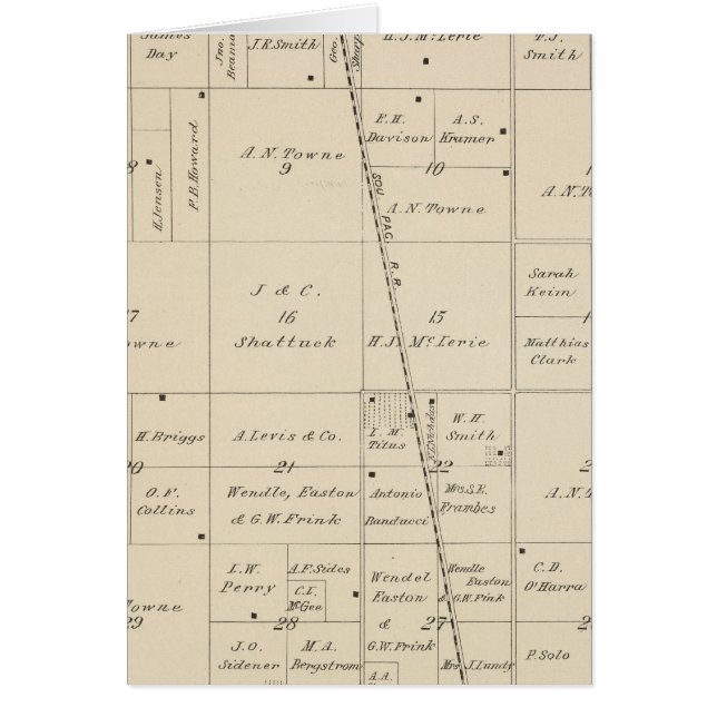 Carte de section du comté de T24S R25E Tulare (Devant)