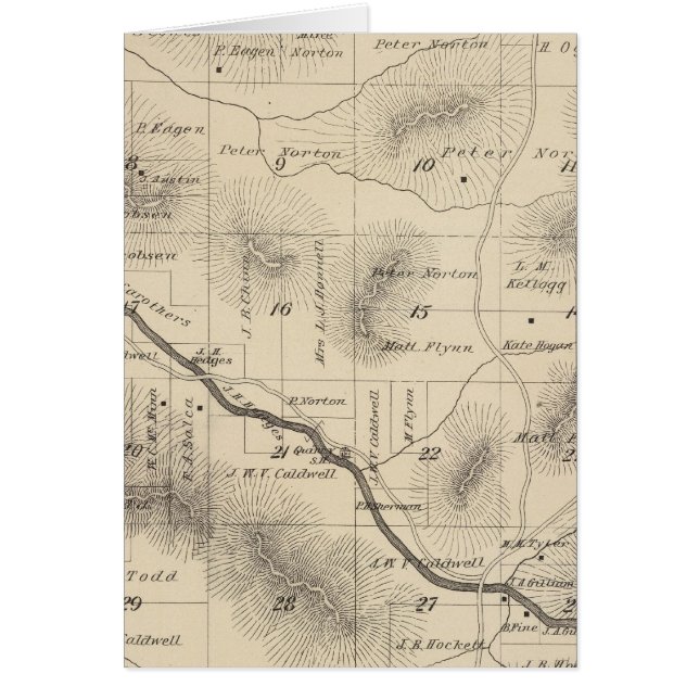 Carte de section du comté de T24S R28E Tulare (Devant)