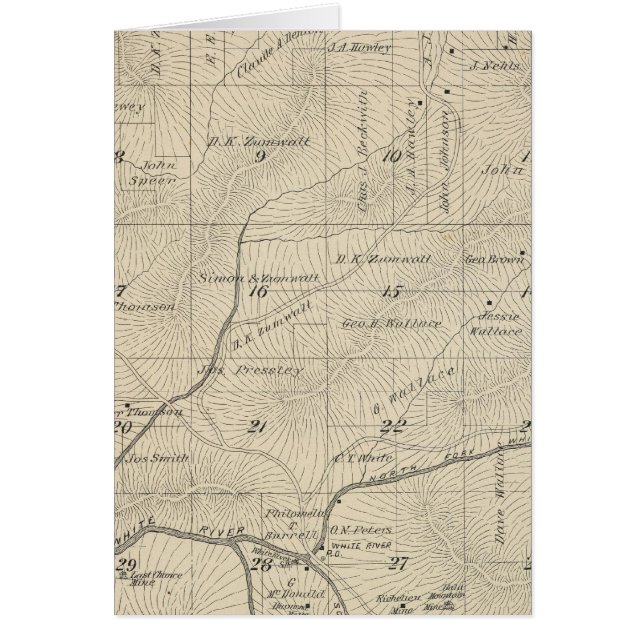 Carte de section du comté de T24S R29E Tulare (Devant)