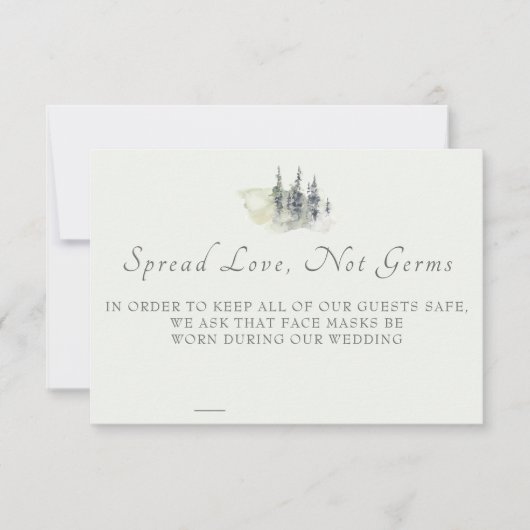 Carte de sécurité À feuillage persistant haute aqu (Devant)