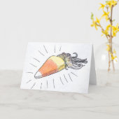 Carte de seiches de "Cuttlecorn" Halloween (Fleur jaune)