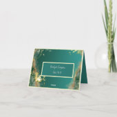 Carte de séjour pour les invités dans les tons ver (Dos)