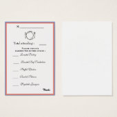 Carte de sélection du dîner (Devant & derrière)