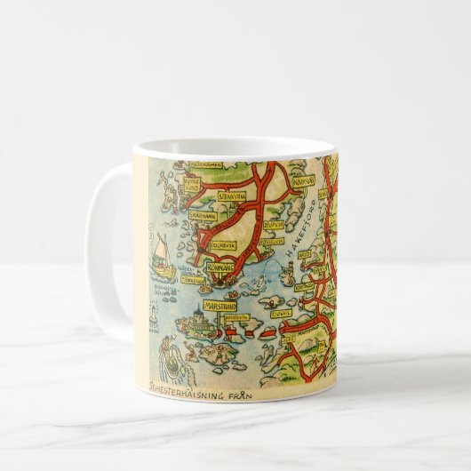Carte de Semesterhalsning Fran Suède Mug (Devant gauche)